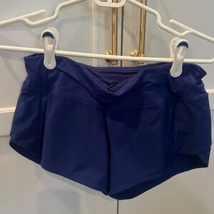 Lululemon Speed Up Blue Shorts